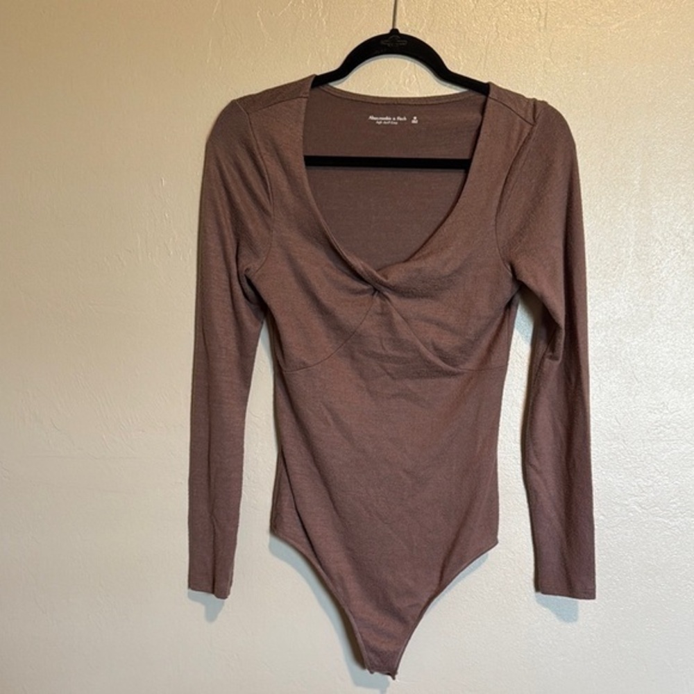 Abercrombie & Fitch Brown Long-Sleeve Bodysuit